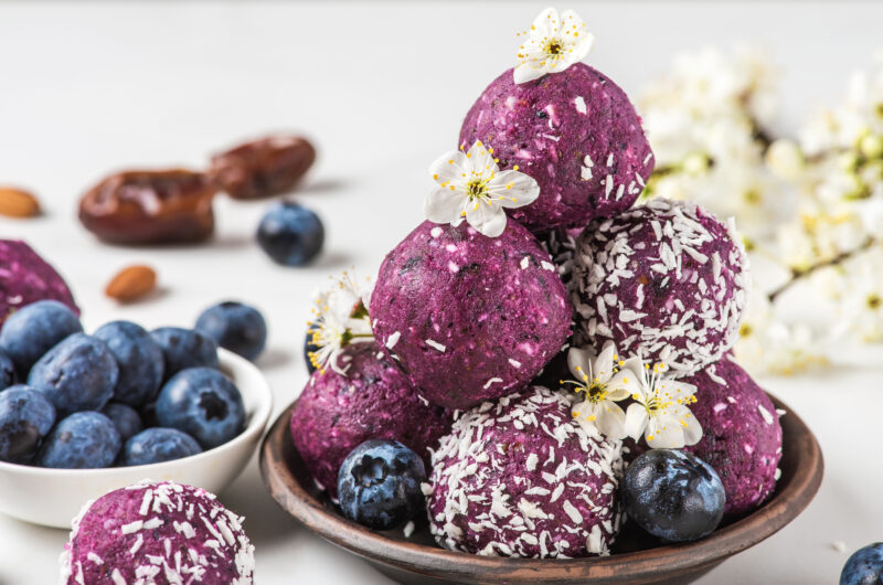 Blueberry Date Energy Balls