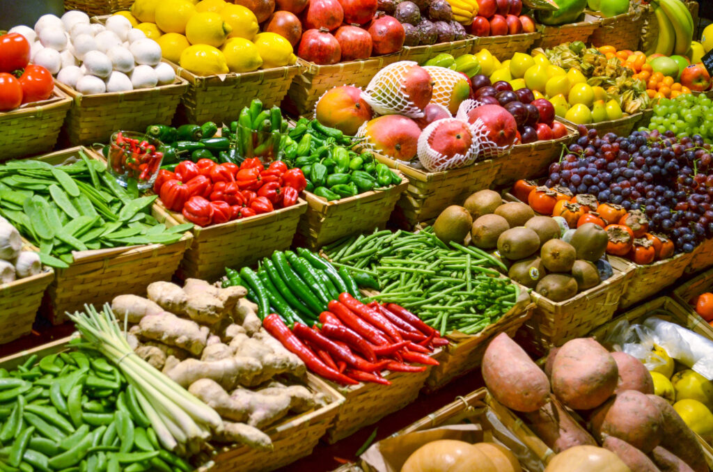 Variety of vegetables from the farmer's market. 